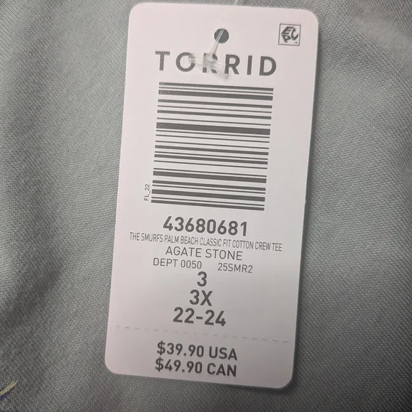 Torrid Smurfs Graphic Tee 3X - Picture 6 of 6